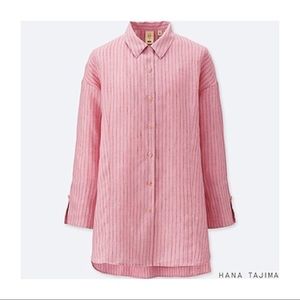 Hana Tajima x Uniqlo Linen Striped Long Sleeve